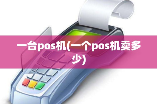 一台pos机(一个pos机卖多少)