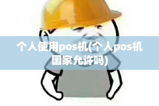 个人使用pos机(个人pos机国家允许吗)