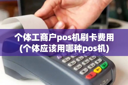 个体工商户pos机刷卡费用(个体应该用哪种pos机)